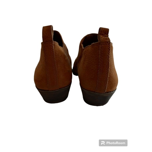 Lucky Brand Joelle Light Brown Nubuck Leather Ankle Booties, Size 8.5 - Picture 3 of 11